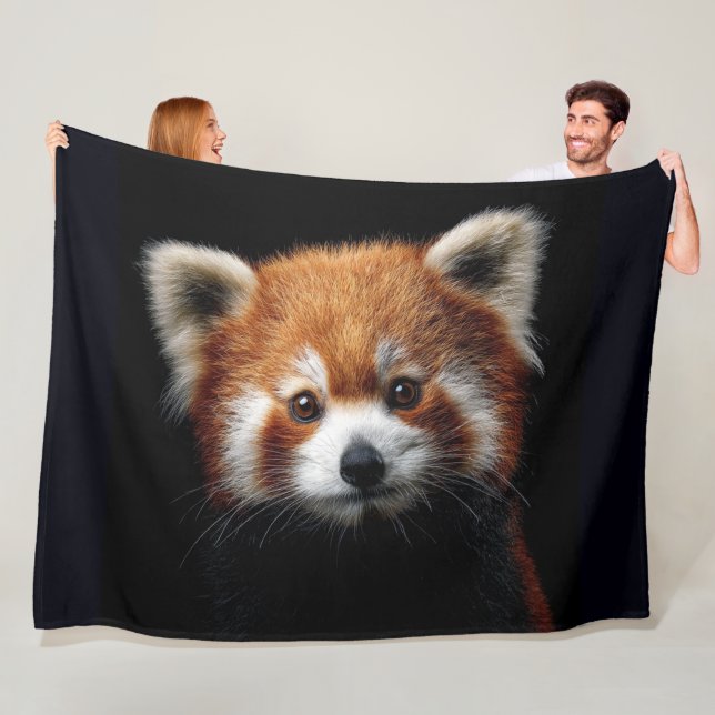 Couverture Polaire Panda roux (En situation)