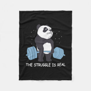 Couverture Polaire Panda Struggle Est Véritable Ours Deadlift Gym Drô