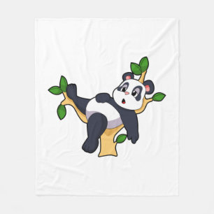 Couverture Polaire Panda sur arbre