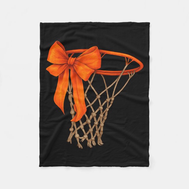 Couverture Polaire Panier de Basketball Avec Nœud Esthétique de Baske (Devant)
