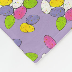 Couverture Polaire Panier de Pâques moucheté Oeufs de lait malté Bonb