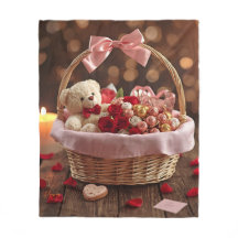 Panier romantique de la Saint-Valentin Teddy Rose 
