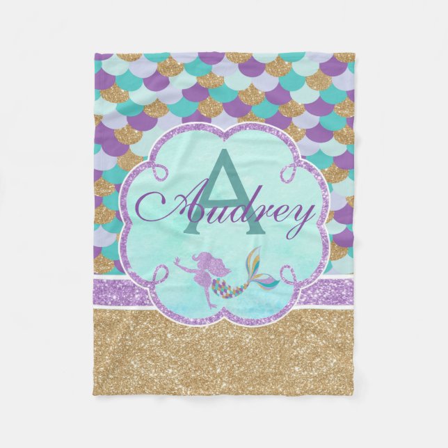 Couverture Polaire Panne de lancement de monogramme personnalisé de l (Devant)