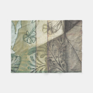 Couverture Polaire Panneau de jardin avec le feuille, les fleurs, et