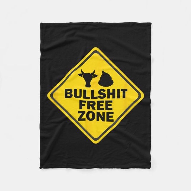 Couverture Polaire Panneau de zone libre Humour Drôle Citation sarcas (Devant)