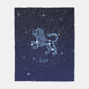 Couverture Polaire Panneau Léo Constellation et Zodiaque avec étoil