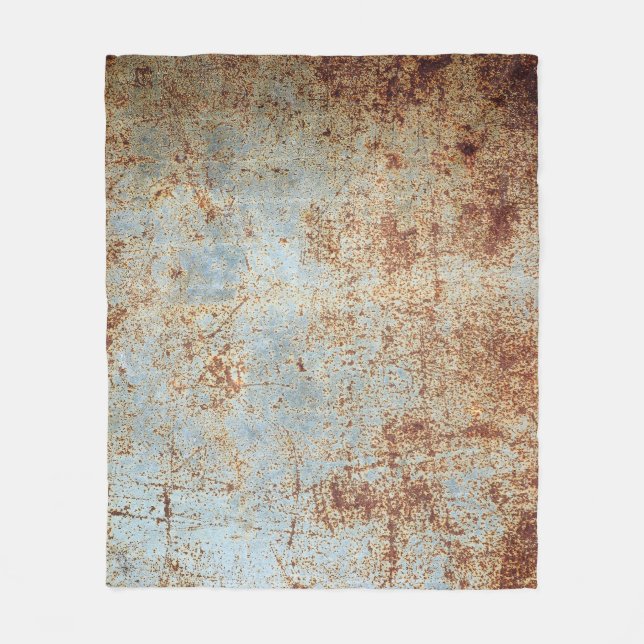 Couverture Polaire Panneau métallique rouillé, arrière - plan texturé (Devant)