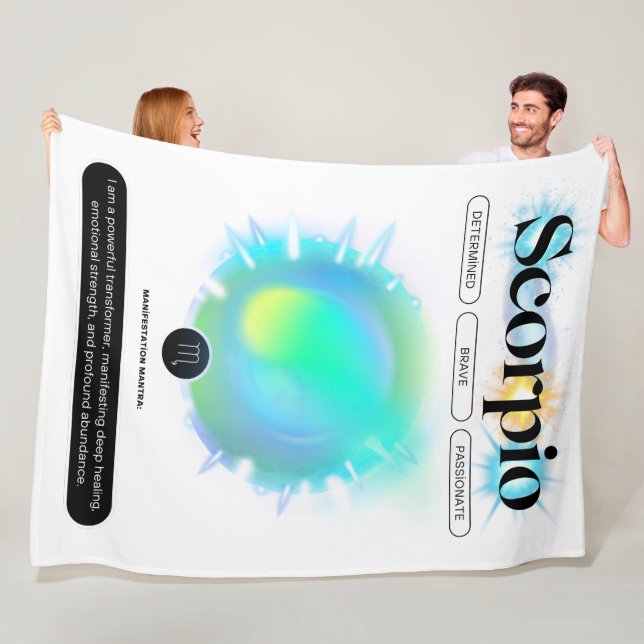 Couverture Polaire Panneau moderne Zodiac Scorpio Quote d'eau Élément (En situation)