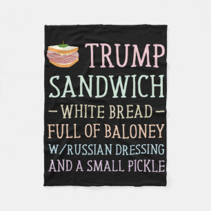 Couverture Polaire Panneau sandwich anti-Trump drôle