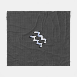 Couverture Polaire Panneau Zodiaque Aquarius Style fibre de carbone