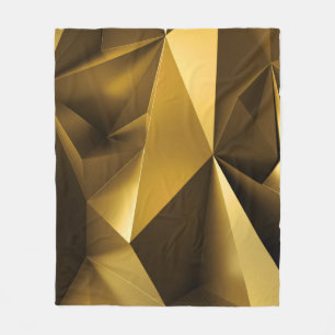Couverture Polaire Panorama Abstrait en cristal d'or 3D