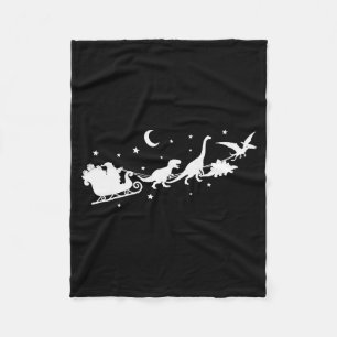 Couverture Polaire Pantalon de Noël drôle de dinosaure Santa traîneau