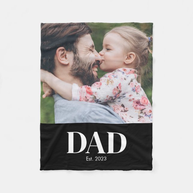 Couverture Polaire Papa a établi la photo (Devant)