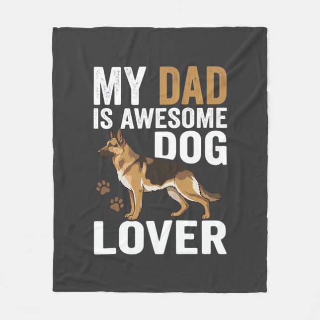 Couverture Polaire Papa amateur de chien est formidable (Devant)