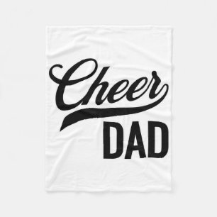 Couverture Polaire Papa cheer rouge et noir blanc cheerleading appari