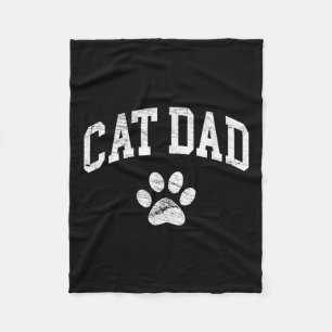Couverture Polaire Papa de chat - Conception Vintage en détresse - Dr