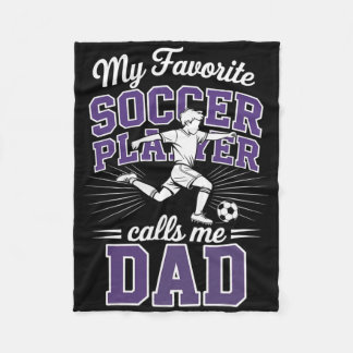 Couverture Polaire Papa de footballeur Mon joueur de football préféré
