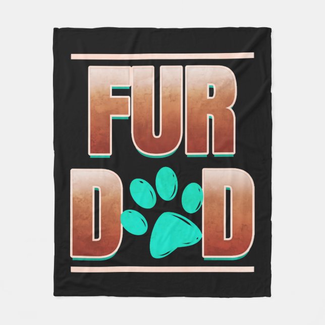 Couverture Polaire Papa De Fourrure cool Avec Paw De Chat Le Jour (Devant)