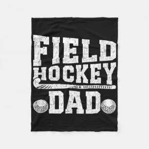 Couverture Polaire Papa de hockey sur gazon Papa fier d'un joueur de