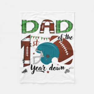 Couverture Polaire Papa de la 1ère année en bas Footll 1 an Anniversa