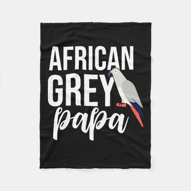 Couverture Polaire Papa de perroquet gris africain (Devant)