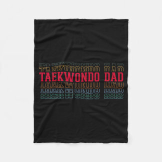 Couverture Polaire Papa de Taekwondo Texte superposé drôle Père Entra