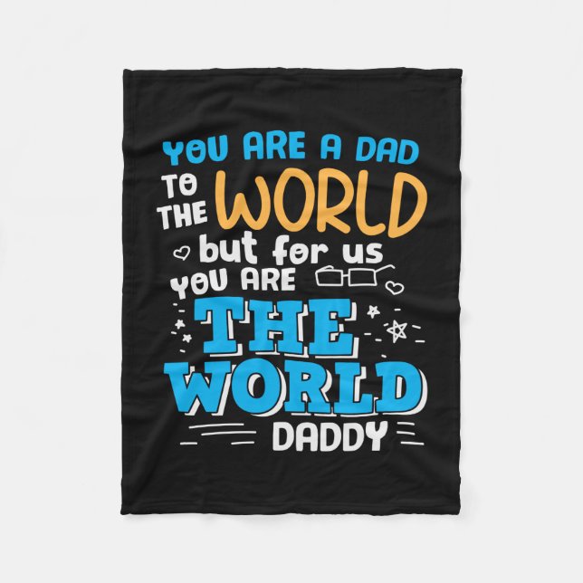 Couverture Polaire Papa Don Tu Es Le Monde Papa (Devant)