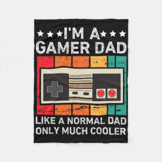 Couverture Polaire Papa drôle joueur pour hommes Papa de jeu vidéo je