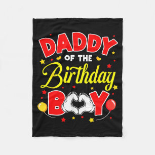 Couverture Polaire Papa du garçon d'anniversaire correspondant à la f