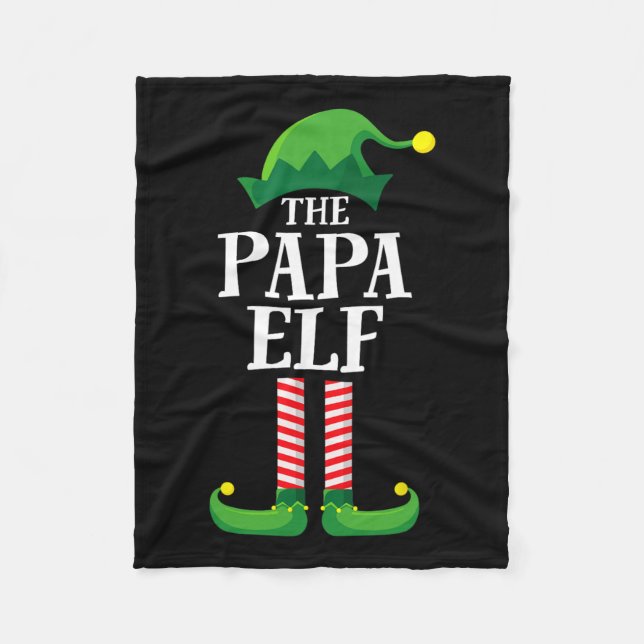 Couverture Polaire Papa Elf Matching Family Group Christmas Party Pyj (Devant)