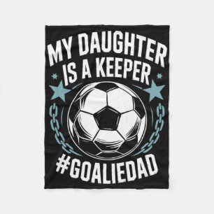 Couverture Polaire Papa Gardien de but Amoureux de football Équipe, M