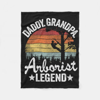 Couverture Polaire Papa Grand-père Arboriculteur Légende Grimpeur d'a