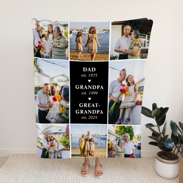 Couverture Polaire Papa, Grand-Père, Grand-Grand-Père A Établi Une Co (Créateur téléchargé)