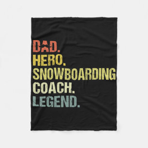 Couverture Polaire Papa Hero Entraîneur de snowboard Funky Snowboard