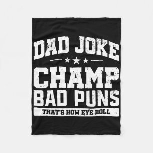 Couverture Polaire Papa Joke Champ D Puns Comment Les Yeux Roulent Fê