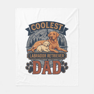 Couverture Polaire Papa Labrador Retriever le plus cool Chien Montagn