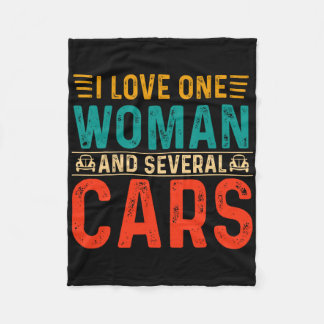 Couverture Polaire Papa Mécanique J'Aime Une Femme Et Plusieurs Voitu
