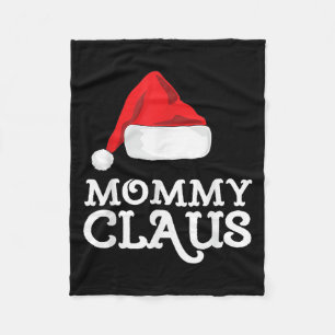 Couverture Polaire Papa Noël de maman chapeau de Noël de famille de p