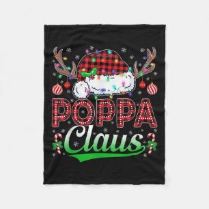 Couverture Polaire Papa Noël Lumières de Noël Famille assortie Xmas P