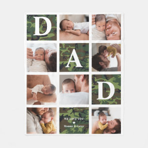 Couverture Polaire Papa, on t'aime   Camion moderne 8 photo vert