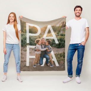 Couverture Polaire Papa PhotoPop personnalisé