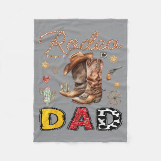 Couverture Polaire Papa Rodéo Cow-boy Occidental Anniversaire Drôle G
