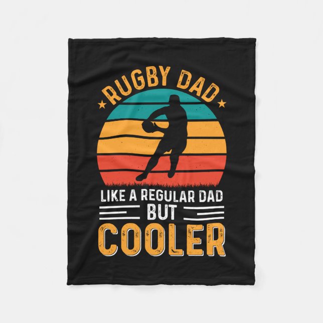 Couverture Polaire Papa Rugby (Devant)