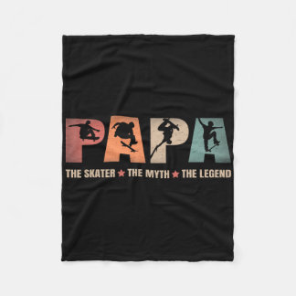 Couverture Polaire Papa Skater Myth Legend Skateboard Skateboarding D