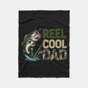 Couverture Polaire Papa super cool pêche papa camouflage pêcheur
