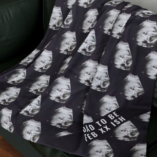 Couverture Polaire Papa to Be Ultrasound Photo Premier cadeau de Fête
