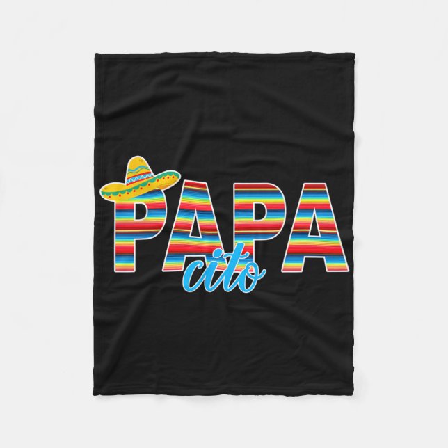 Couverture Polaire Papacito Serape Mexicaine Sombrero Cinco De Mayo (Devant)