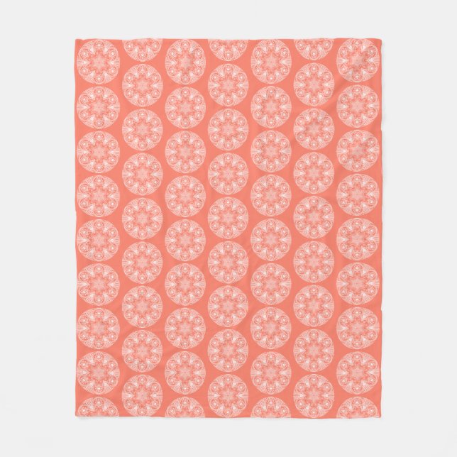 Couverture Polaire Papaya Mandala (Devant)
