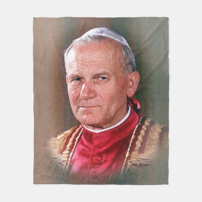Couverture Polaire Pape St John Paul II (Devant)