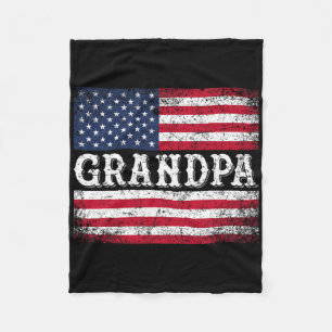 Couverture Polaire Papi Drapeau Usa Vintage Patriotique 4 Juillet